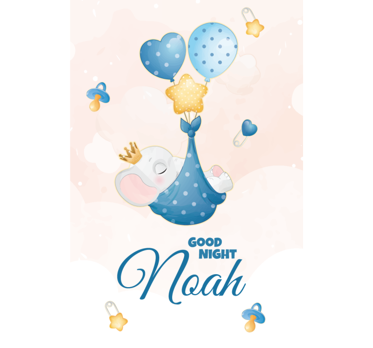 Dobrou noc slon se jménem Roleta Bebé - TenStickers