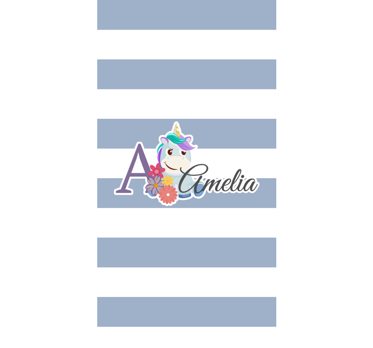 Personalizované jméno jednorožce Roleta děti - TenStickers