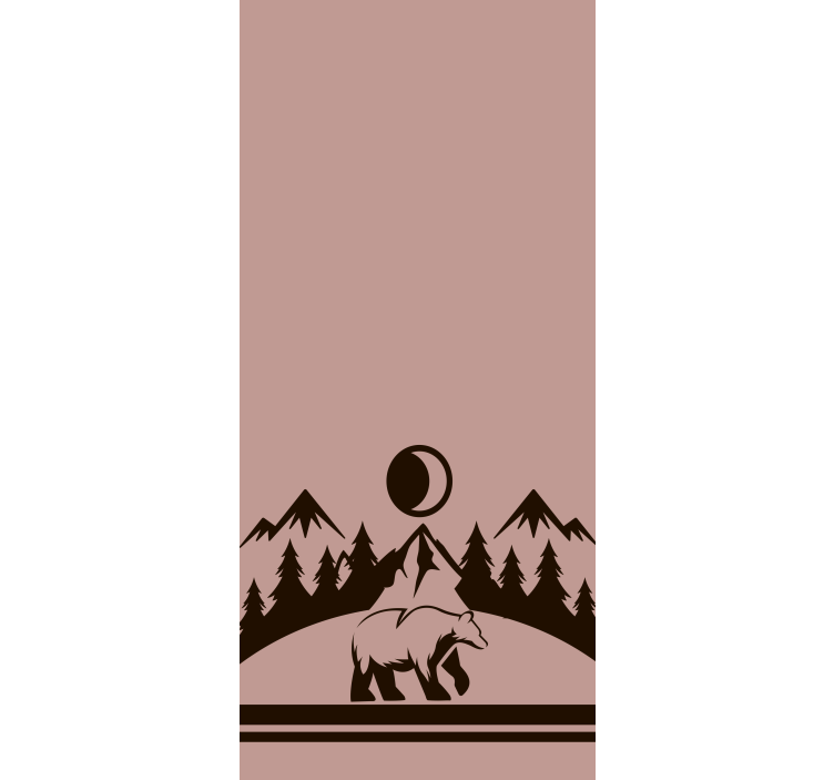 Medvěd a hory zvířecí roleta - TenStickers