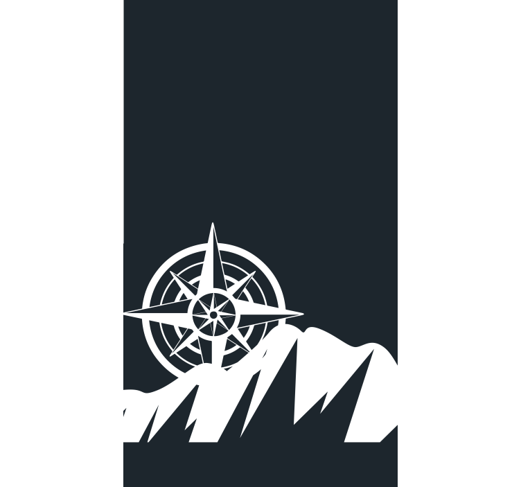 Originální roleta na hory a kompas - TenStickers