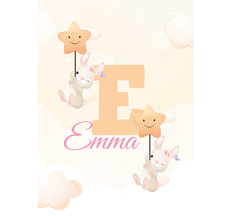 Zajíčci s hvězdami se jménem Roleta děti - TenStickers