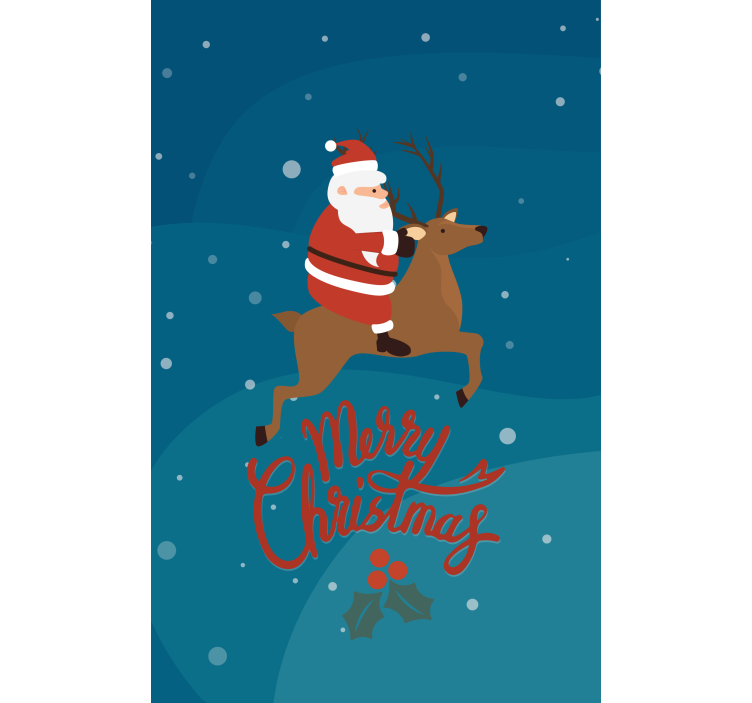 Santa jezdící na sobu Originální roleta - TenStickers