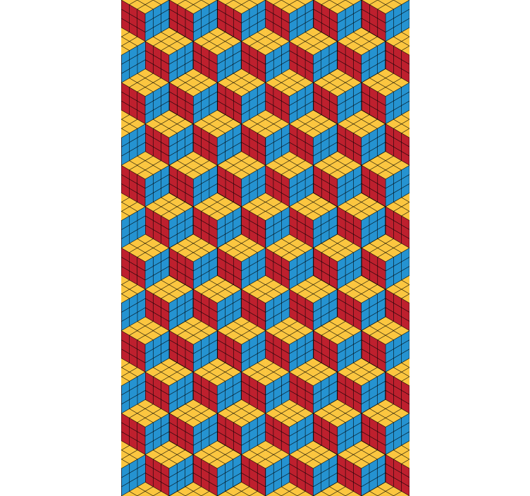 Barevné kostky vzor Roleta Geek - TenStickers