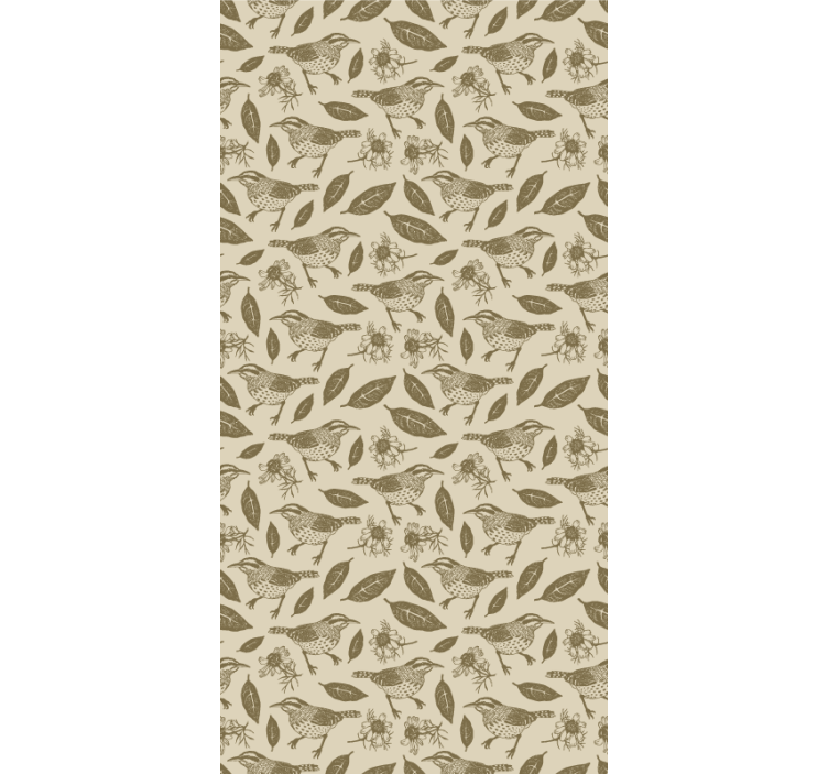 Ptáci v přírodě a rostliny hlavní ložniceroleta - TenStickers