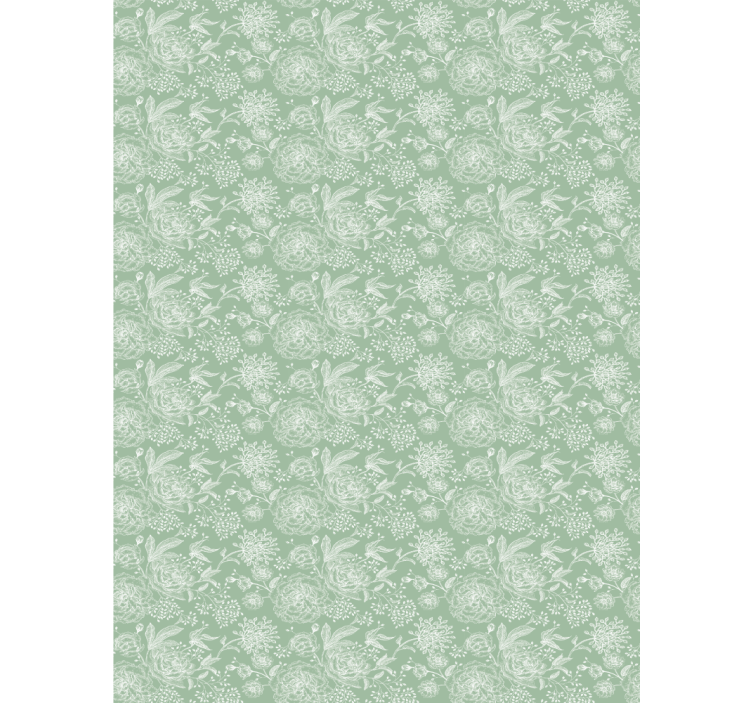 Zelené jednoduché květy a rostlinaroleta - TenStickers