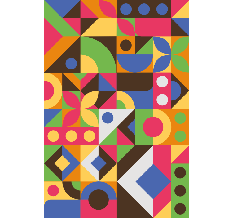 Bloky geometrického tvaru Moderní roleta - TenStickers