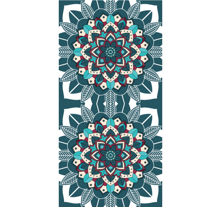 Elegantní modré dlaždice Roleta textura a vzor - TenStickers