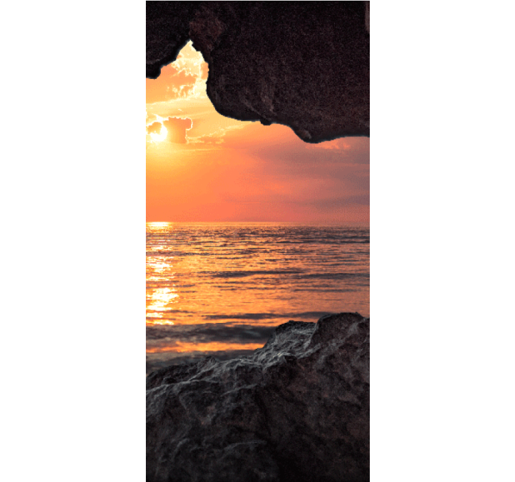 3d jeskyně sunrise ocean originální roleta - TenStickers