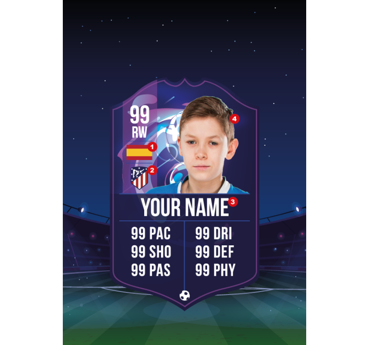 Okenní žaluzie s kartou fotbalisty - TenStickers