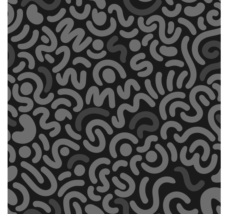 Abstraktní černé zaoblené čáry Roleta do obývacího pokoje - TenStickers