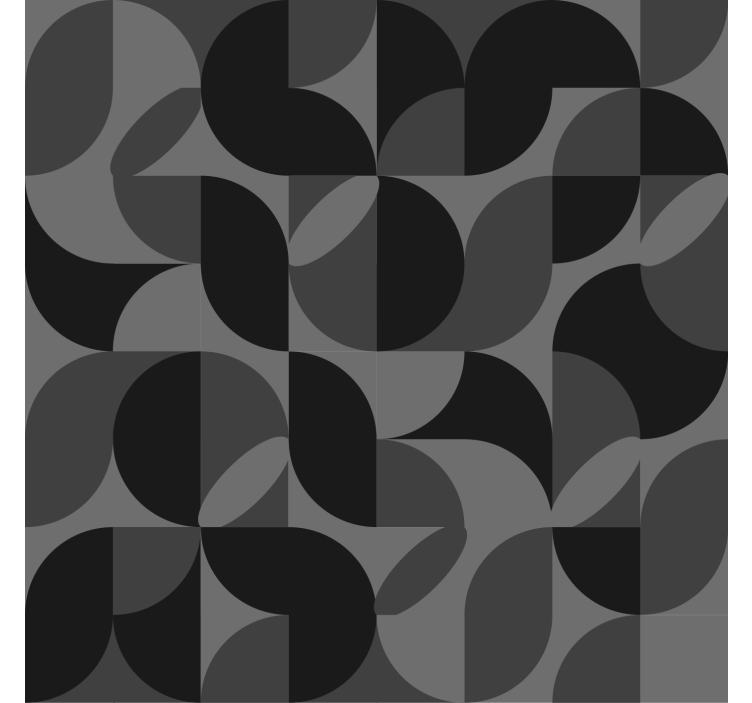 Retro černé tvary Roleta do obývacího pokoje - TenStickers