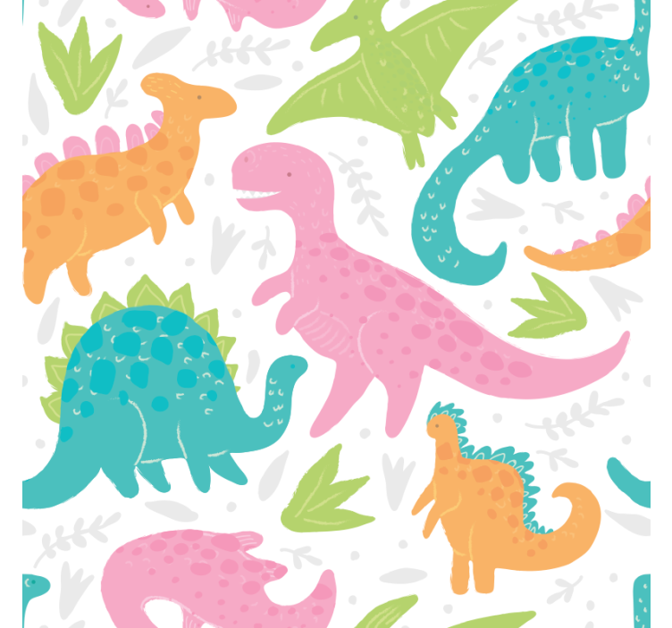 Pastelové barvy Roleta dinosaurus - TenStickers