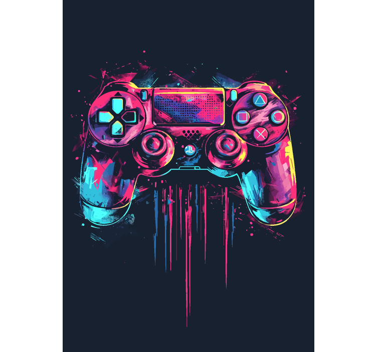 Modré a růžové ovládání Roleta Geek - TenStickers