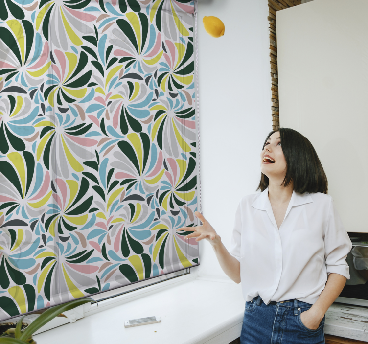 řetězové barevné peří moderní roleta - TenStickers