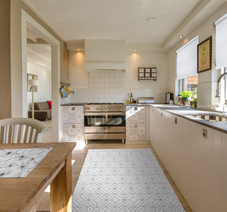 Bílá zatemňovací roleta v obývacím pokoji - TenStickers