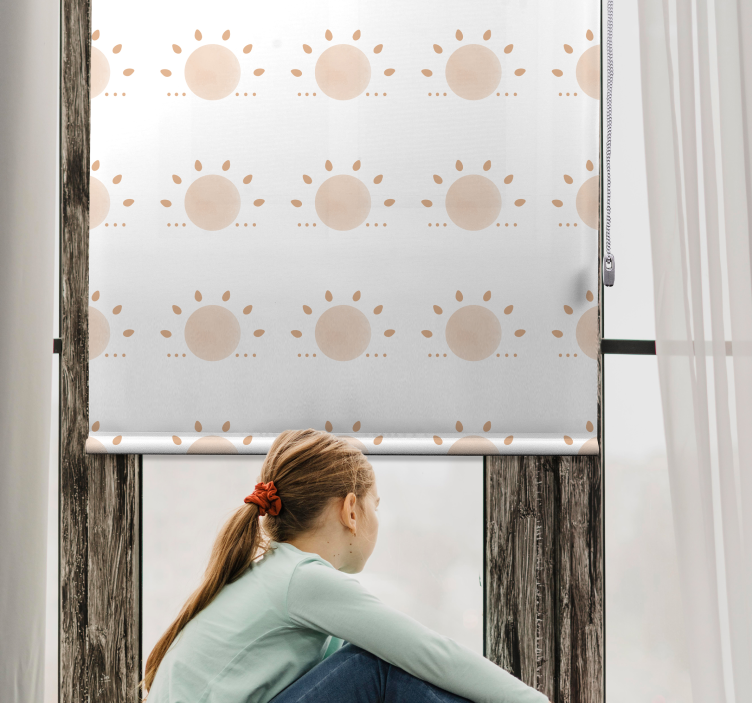 Abstraktní minimální slunce nordic blind - TenStickers