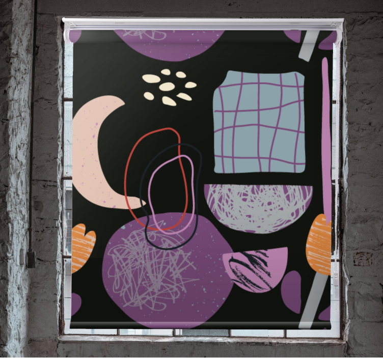 Abstraktní tvar vzor Moderní roleta - TenStickers