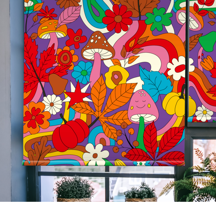 Barevné houbové fantazie Zábavní roleta - TenStickers