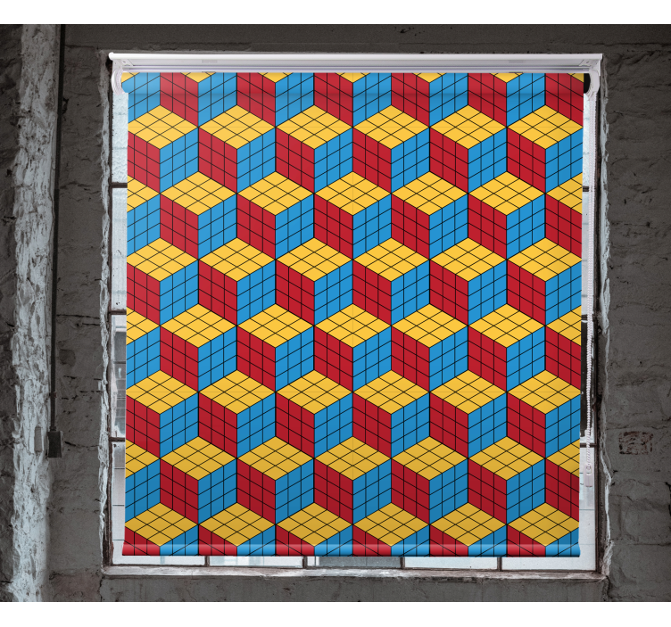 Barevné kostky vzor Roleta Geek - TenStickers