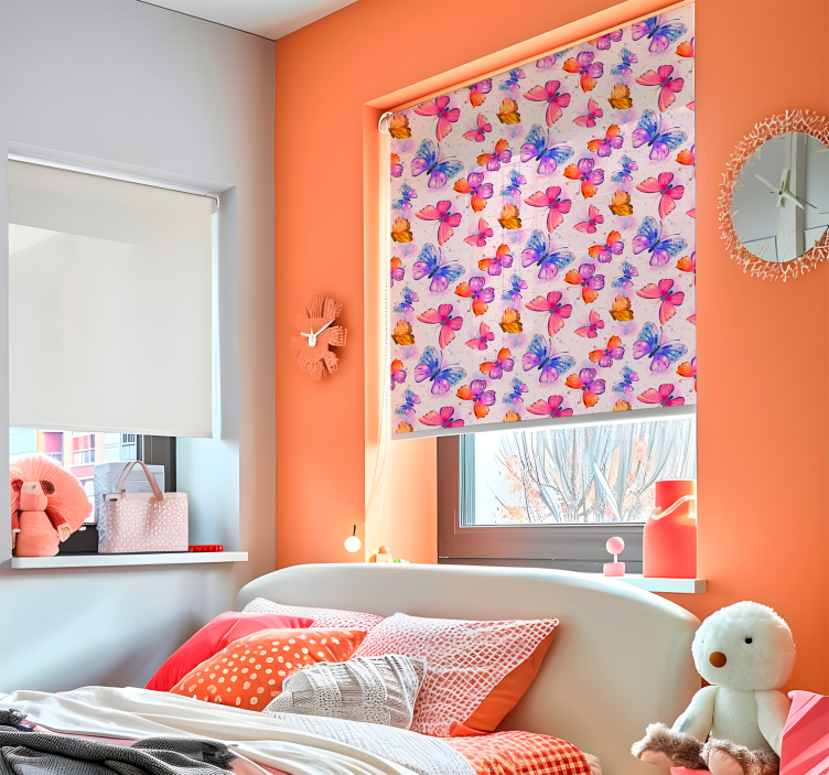 Barevný akvarel Motýlí roleta - TenStickers