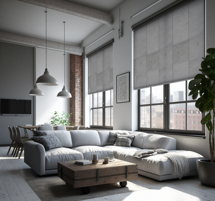 Betonová koláž textura a vzorroleta - TenStickers