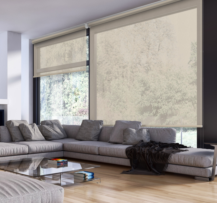 Béžová screenová roleta do obývacího pokoje - TenStickers