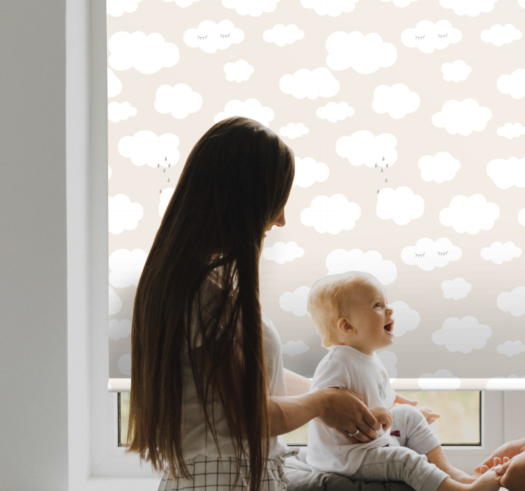 Béžové pozadí s plačící oblačnou slepotou - TenStickers