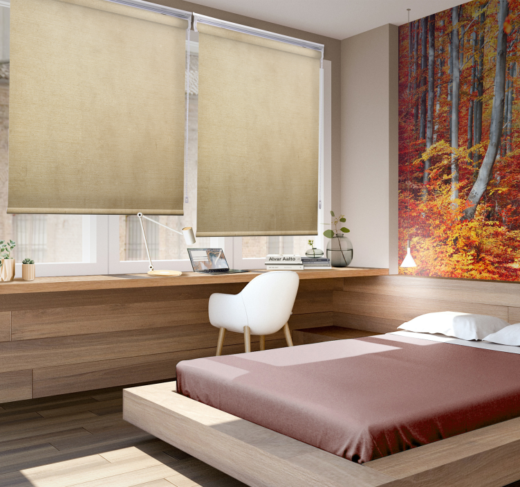 Béžové tóny rustikální roleta - TenStickers