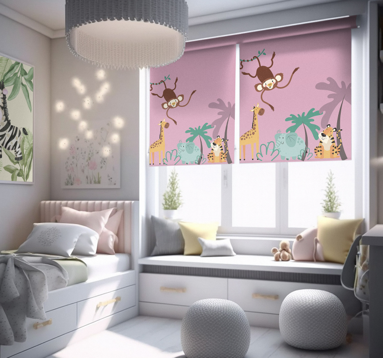 "boho" děti džungle různé zvířecíroleta - TenStickers