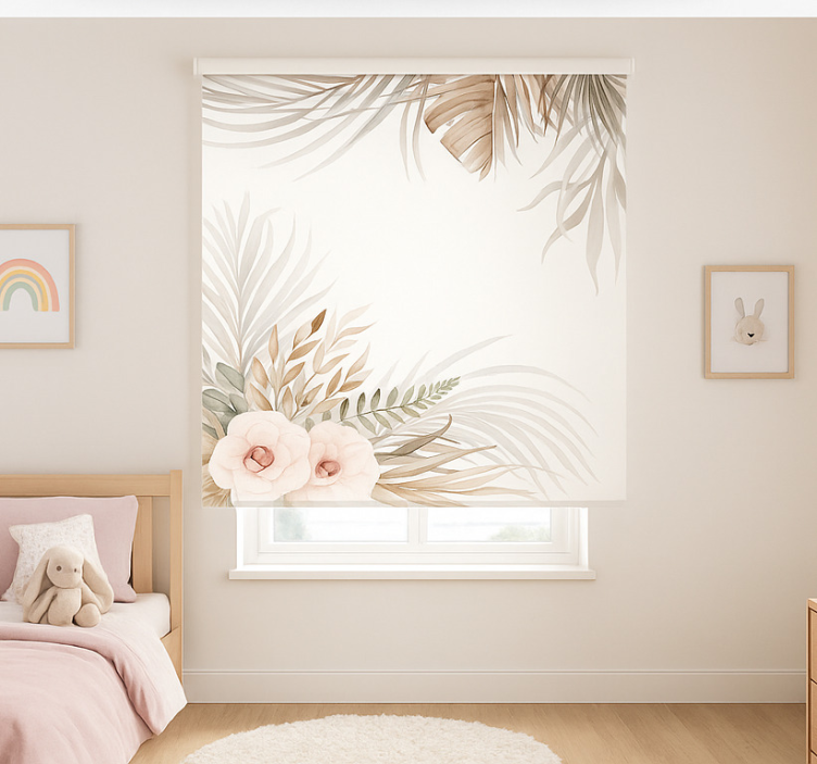 Boho květinový vzor Roleta děti - TenStickers