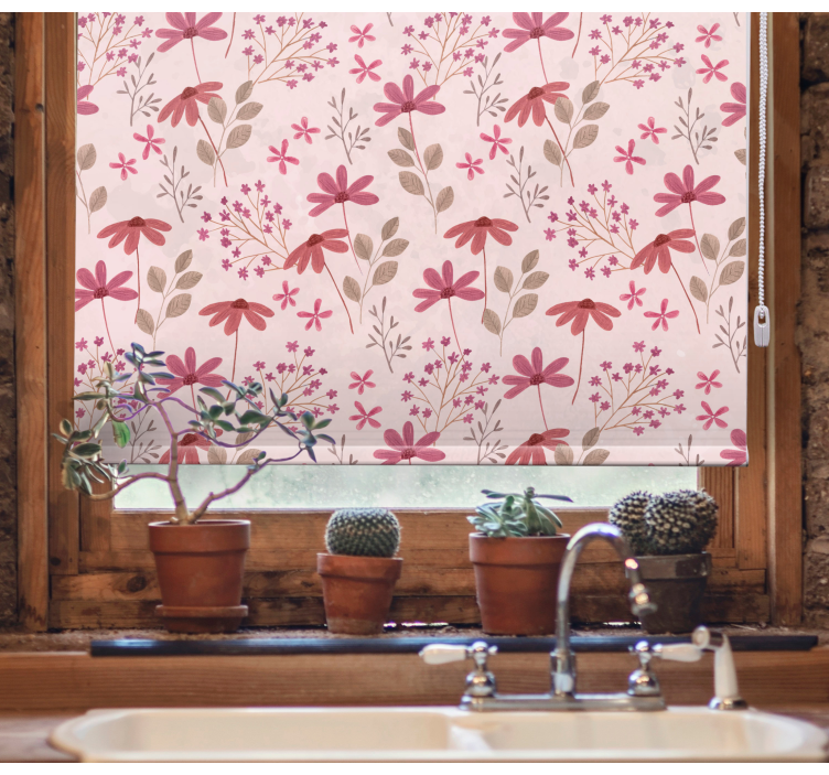 Botanická úprava radost Roleta Květiny a rostliny - TenStickers