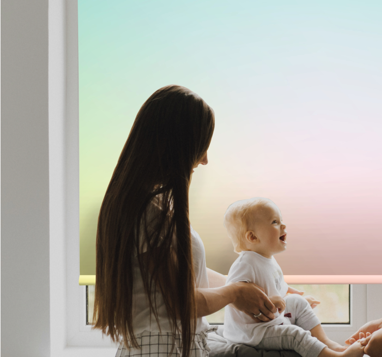 Dětská roleta pastelová duha ve stylu "kawaii". - TenStickers