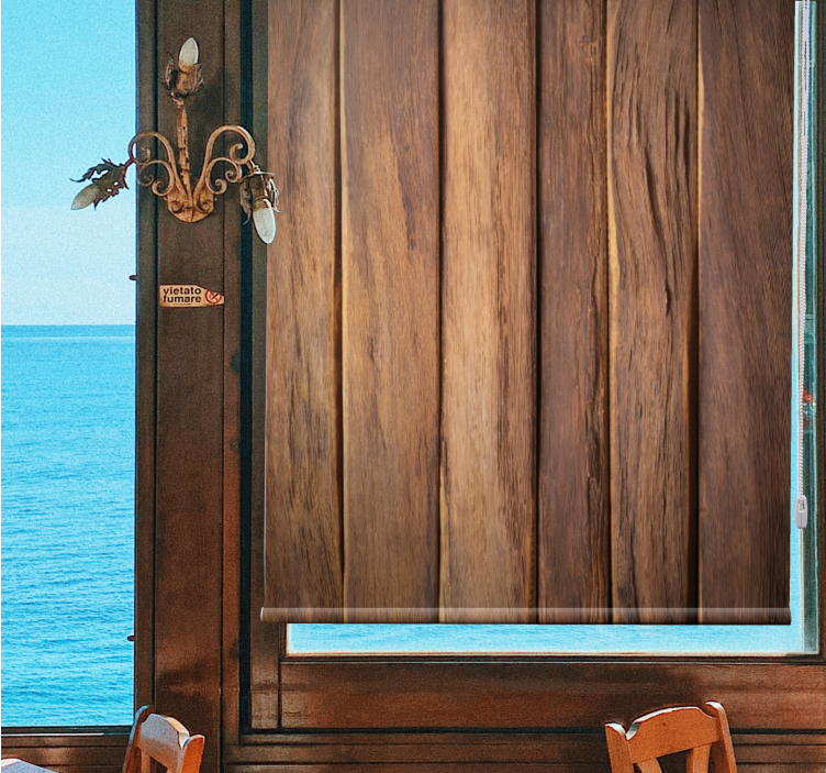 Dřevěné stěny a podlahy textury a vzorroleta - TenStickers