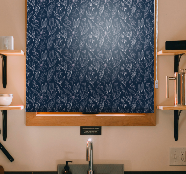 Elegance s květinovým motivem Roleta Květiny a rostliny - TenStickers