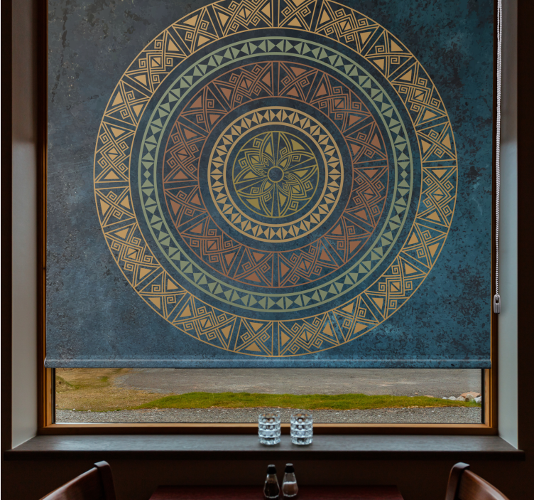 Etnický "průmyslový styl" obývací pokoj roleta - TenStickers