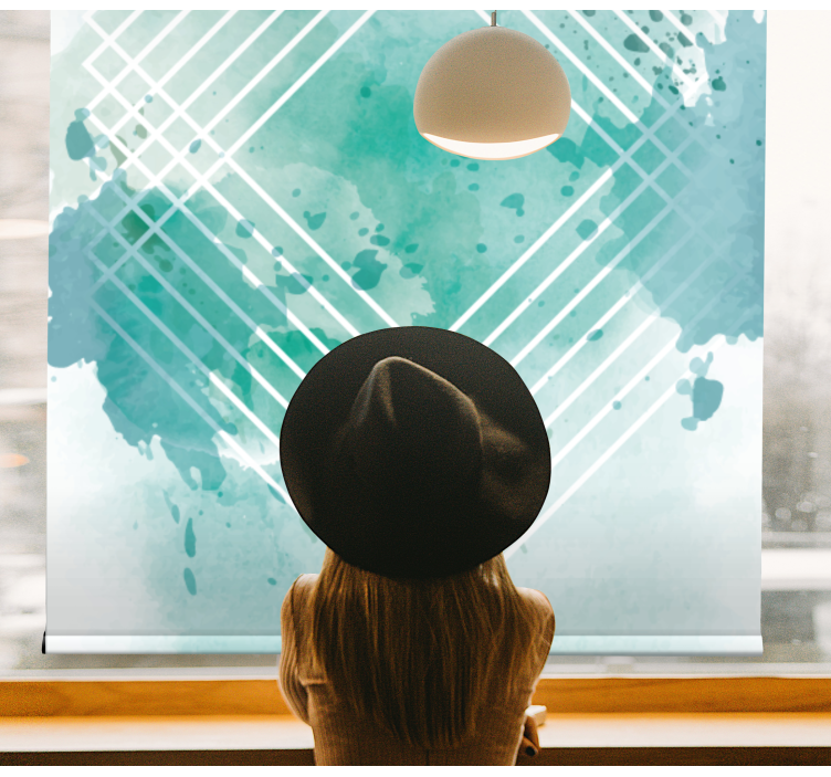 Geometrický akvarel vzor Moderní roleta - TenStickers