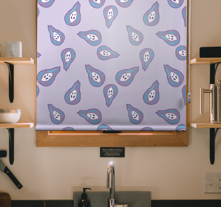 Hravý hruškový vzor Roleta ovoce a zeleninu - TenStickers