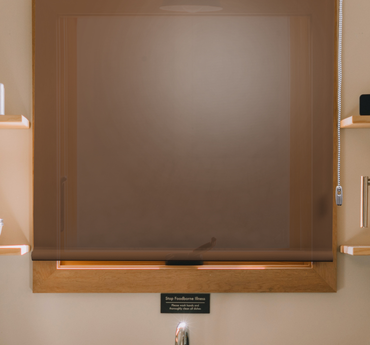 Jednoduchá hnědá kuchyňská roleta - TenStickers