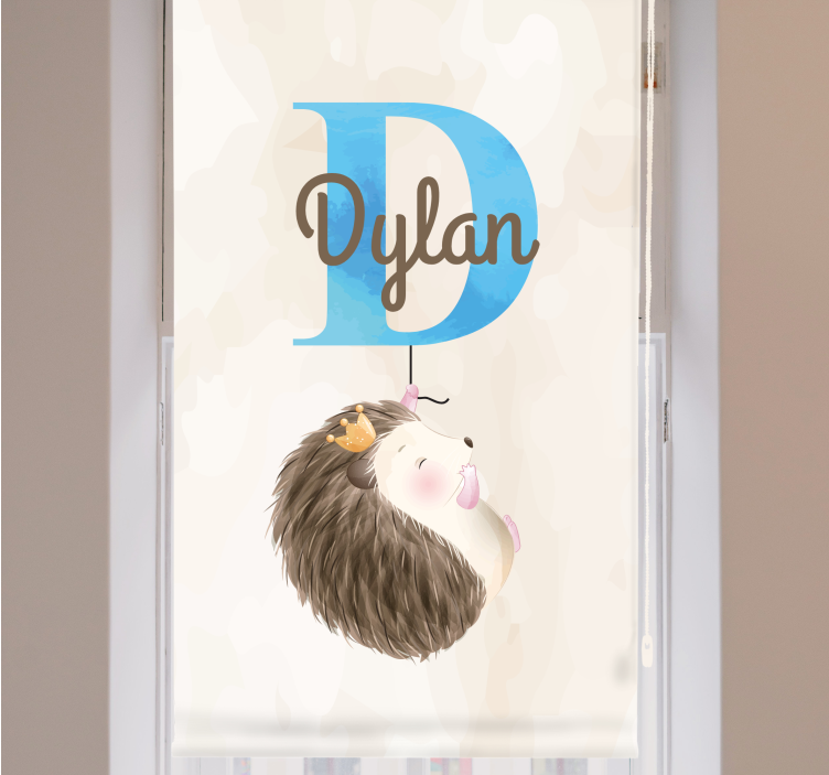 Ježek s iniciálou a jménem Roleta děti - TenStickers