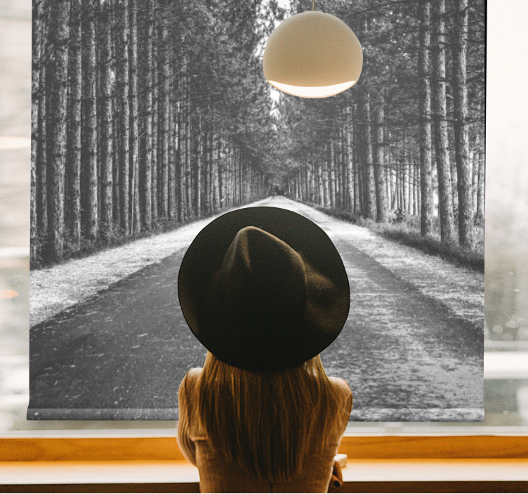 Klidná lesní cesta Roleta - TenStickers