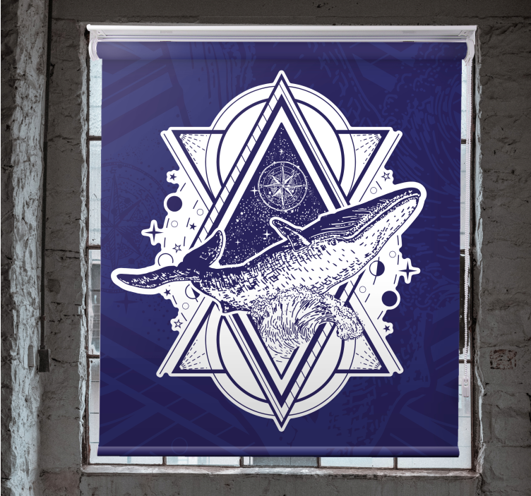 Masivní silueta velryby zvířecí roleta - TenStickers