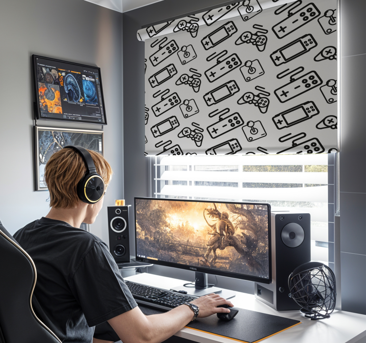 Minimalistické ovladače Roleta Geek - TenStickers