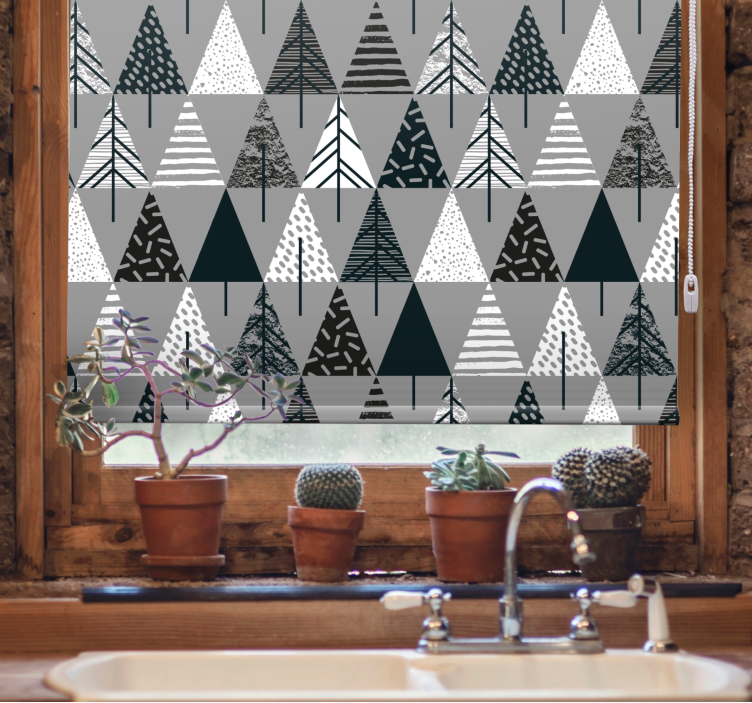 Minimalistické stromy nordic style blind - TenStickers