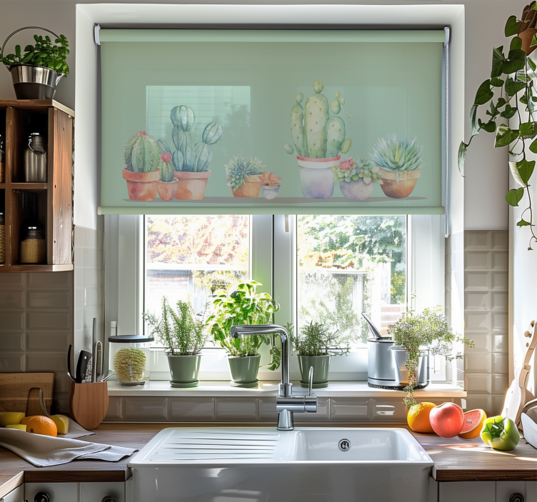 Minimalistický styl Roleta kaktus - TenStickers