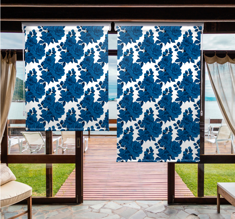 Motiv azurového květu Roleta Květiny a rostliny - TenStickers