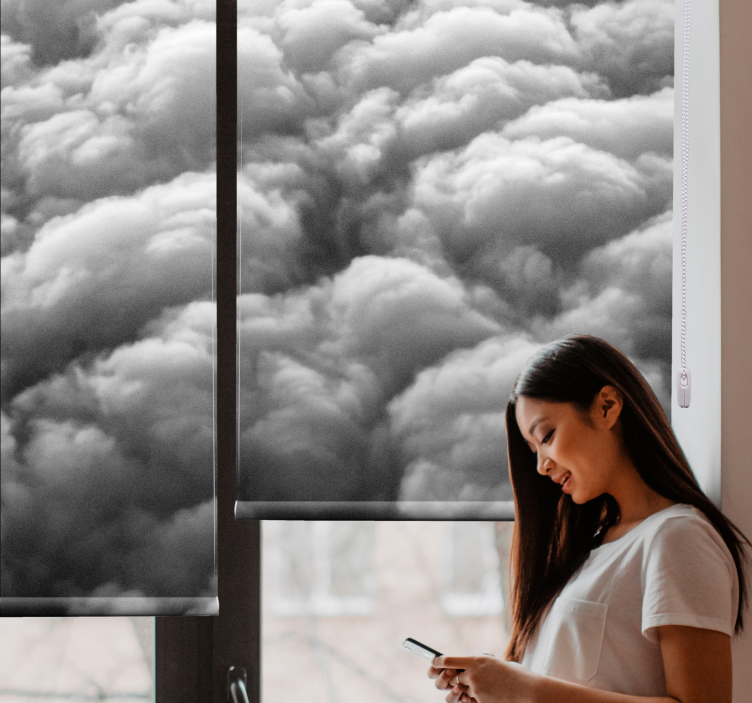 Nadýchaný vzor Roleta s mraky - TenStickers