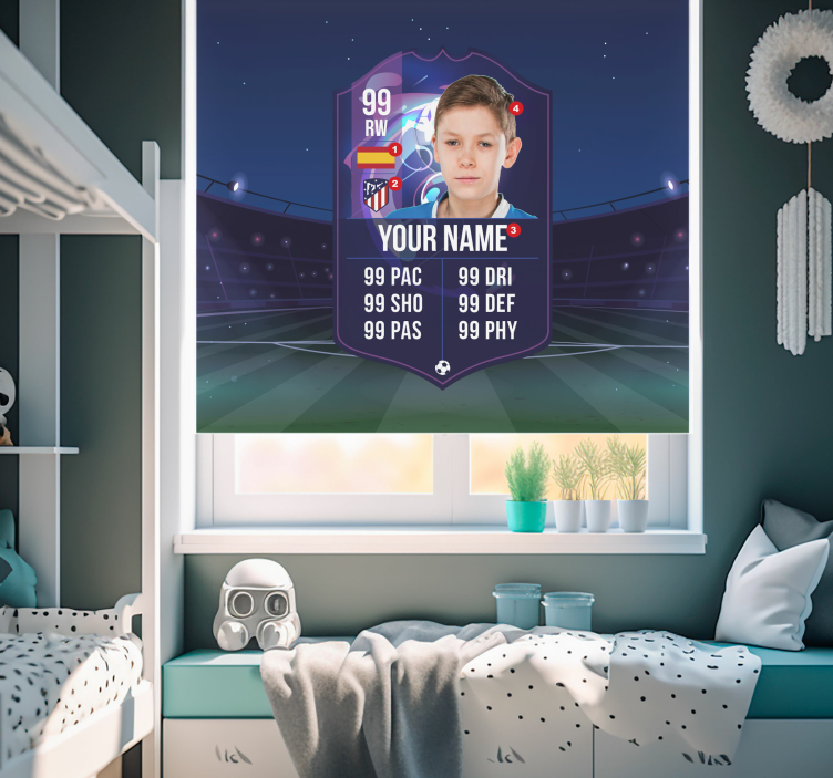 Okenní žaluzie s kartou fotbalisty - TenStickers