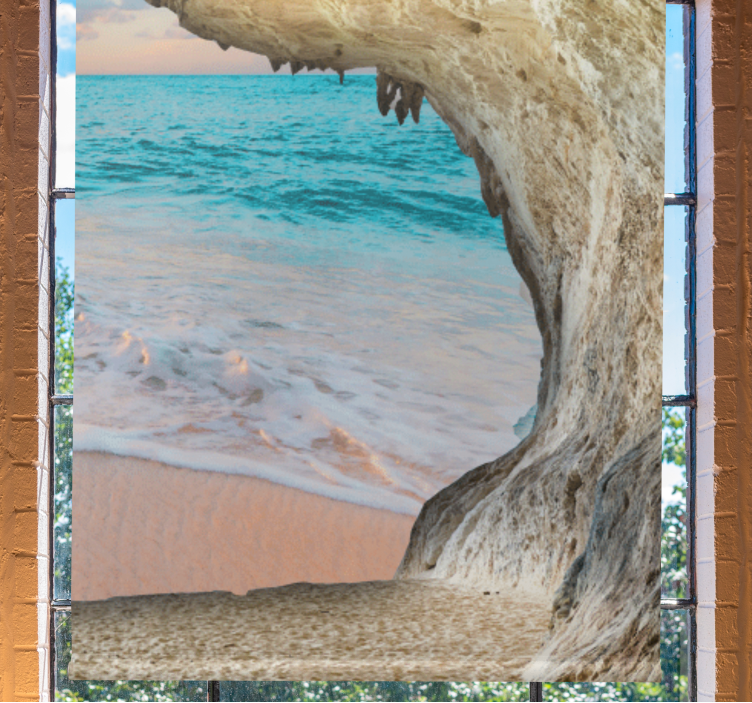 Pohled na jeskynní pláž Roleta - TenStickers