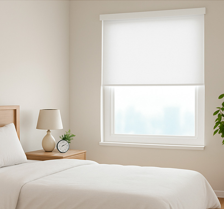 Jasný jednoduchý design Bílá roleta - TenStickers