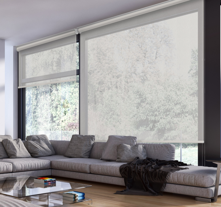 Bílá roleta v obývacím pokoji - TenStickers